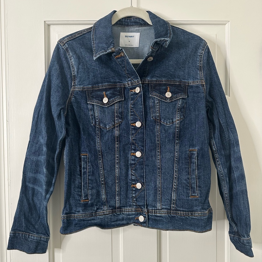 Old Navy Women's Dark Blue Jean Jacket